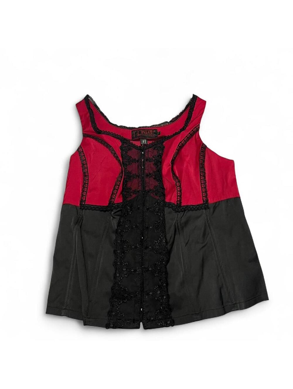 Tripp NYC black & red corset top